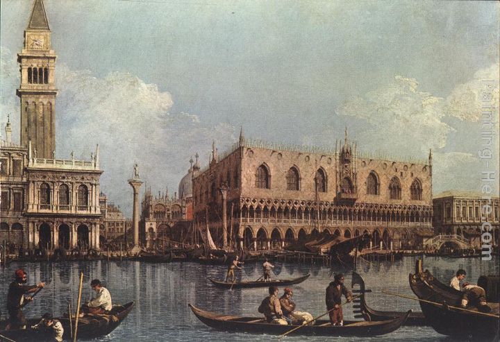 View of the Bacino di San Marco painting - Canaletto View of the Bacino di San Marco art painting